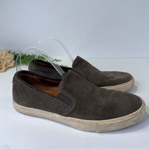 Frye Men's Suede Slip On Sneakers in Slate Grey Size 10 Style 348156